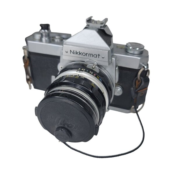 Vintage Nikkormat FTN 35mm SLR Film Camera With NIKKOR-H Auto 1:2 f=50mm Lens - Picture 1 of 14